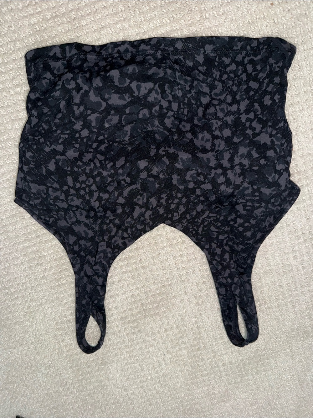 lululemon athletica Black Micro Camo Crop Tank